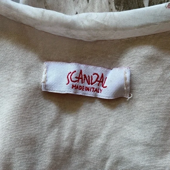 Silk Ruffle Asymmetrical Flowy Blouse Top Women’s size L - Picture 7 of 8